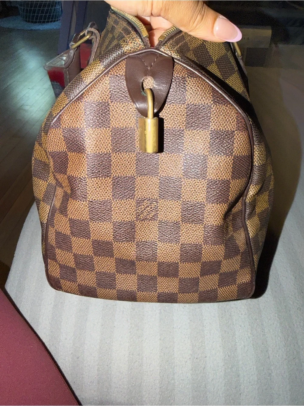 Louis Vuitton Speedy 30 Damier Ebene Brown Canvas Handbag